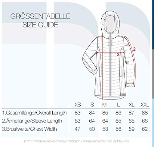 BlendShe Nelly Chaqueta Acolchada De Plumas Abrigo Parka para Mujer Forrado con Capucha, tamaño:XS, Color:Dark Grey Melange (20044)