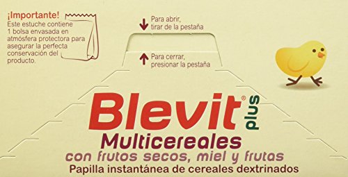 Blevit Plus Multicereales con Frutos Secos, 1 unidad 300 gr. Cereales infantiles.  A partir de los 6 meses.