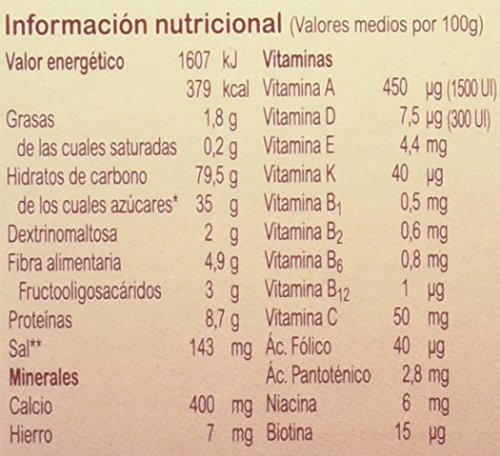 Blevit Plus Multicereales con Frutos Secos, 1 unidad 300 gr. Cereales infantiles.  A partir de los 6 meses.