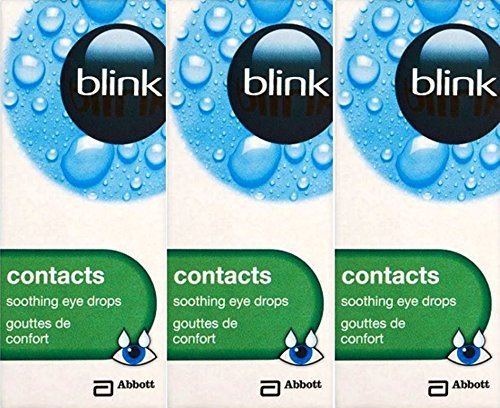 Blink Contactos Calmante Gotas Para Ojos 10ml x 3 Paquetes De