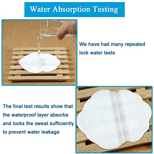 Bloque de sudor, para prevenir las almohadillas desechables para el sudor Quincunx para hombres y mujeres, protector de la prenda de la forma de las axilas plegable absorber (120 Pcs)