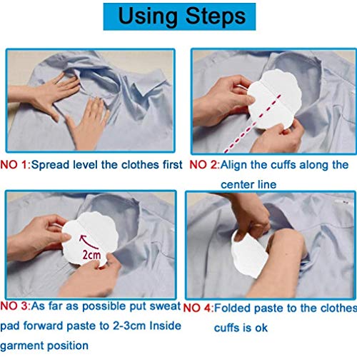 Bloque de sudor, para prevenir las almohadillas desechables para el sudor Quincunx para hombres y mujeres, protector de la prenda de la forma de las axilas plegable absorber (120 Pcs)