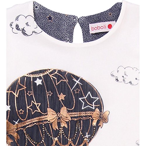 boboli 724092 Vestido, Multicolor (Estampado Estrellas), 116 (Tamaño del Fabricante:116cm) para Niñas