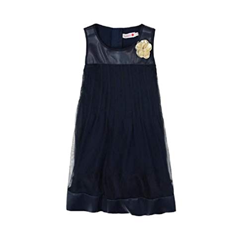 boboli 725172 Vestido, Azul (Marino), One Size (Tamaño del Fabricante:5) para Niñas