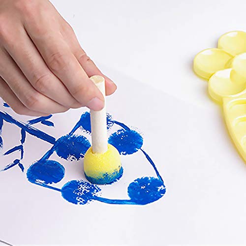 Bobury 5pcs Esponja para niños Esmalte Agua Acuarela Aceite Gouache Esmalte de pintura acrílica