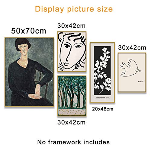 Boceto Impresión en lienzo Pintura al óleo Cartel Sala de estar Decoración del hogar 20x28cm