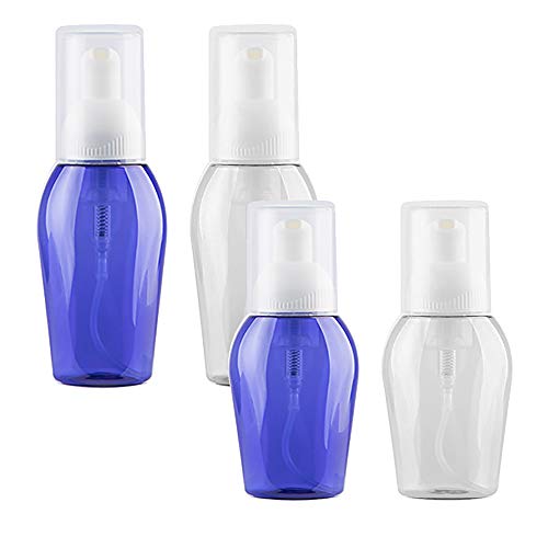 Bocotoer Juego de 4 Botellas de Viaje a Prueba de Fugas, tamaño de Viaje, Accesorios de Aseo, Accesorios de Viaje para champú acondicionador