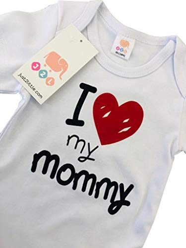 Body para bebé J2L I Love My Mommy de algodón 100 % de alta calidad, 3 – 24 meses Blanco 74