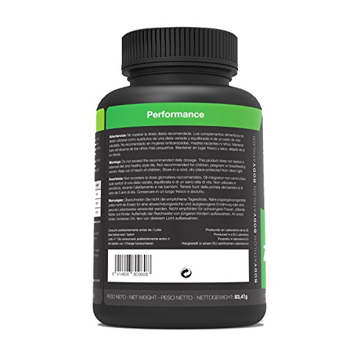 BodyAthlon ZMA - 90 cápsulas Zinc Magnesio y Vitamina B6 - Testosterone Booster