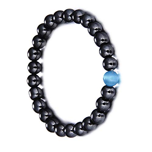 BOENTA Pulsera Hombre Pulsera con Cuentas El estrés de la Pulsera Elástica Pulsera Pulsera de la Suerte Yoga Pulsera de Cuentas Pulsera