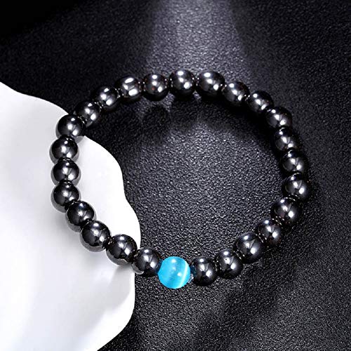 BOENTA Pulsera Hombre Pulsera con Cuentas El estrés de la Pulsera Elástica Pulsera Pulsera de la Suerte Yoga Pulsera de Cuentas Pulsera