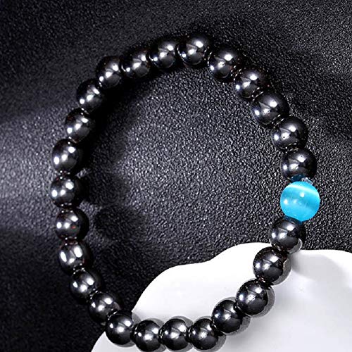 BOENTA Pulsera Hombre Pulsera con Cuentas El estrés de la Pulsera Elástica Pulsera Pulsera de la Suerte Yoga Pulsera de Cuentas Pulsera