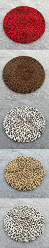 Boinas Gorro Elegante Moda Mujer Adulta Sombrero Boinas De Leopardo Nuevo Invierno Cálido Hip Hop Sombreros para Mujeres 56-58Cm Color-3