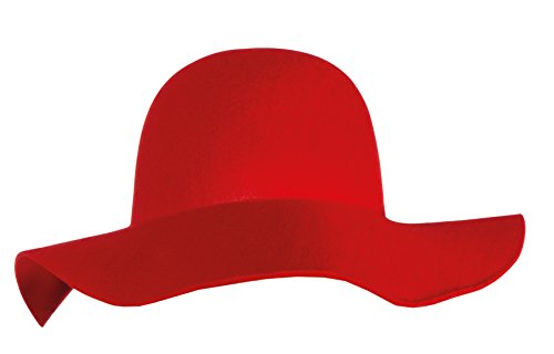 Boland 04363 - sombrero de ala ancha con suave, Adulto, un tamaño, color: rojo