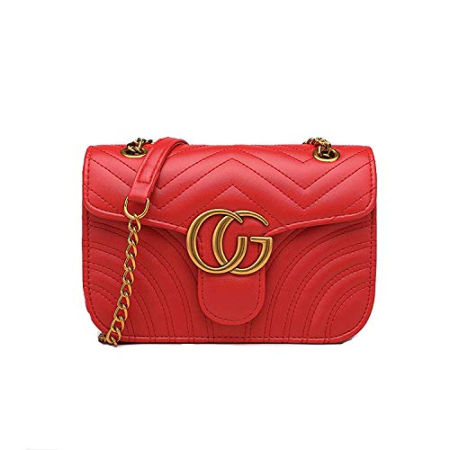 Bolsa de Cadena para Mujer con patrón de Ondas y Amor, Bandolera, Negro (Negro) - sadh-182