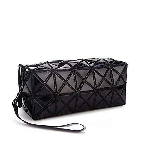 Bolsa de cosmética para el maquillaje, geométrica Plegable Rhombus plegable Grid Cube bolso, herramienta de maquillaje Bolsa de almacenamiento Bolsa de higiene personal Organizador