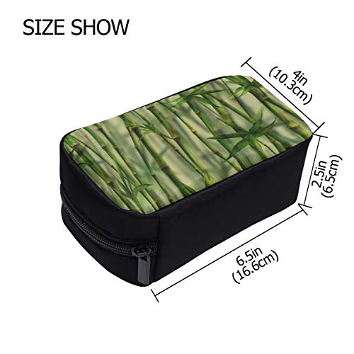 Bolsa de cosméticos Bamboo Forest Green Leaves Mens Travel Toiletry Bag 1 Bolsa de maquillaje Bolsa de moda Bolsas de cosméticos Estuche multifunción Bolsas de cosméticos para mujeres