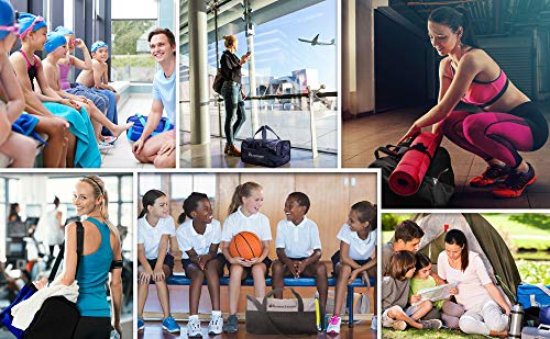 Bolsa de Deporte Gimnasio Fitness Viaje Vacaciones Deportiva - Bolso Universal con Bandolera - Bolsa plegada Ideal para jóvenes y Adultos, Hombre y Mujer 20L y 40L (Azul/verde2, 20 L)