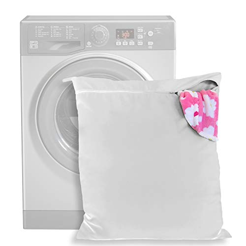 Bolsa de Lavandería Mascotas – mantenga su lavadora libre de pelo - cremallera y asa - para perros, caballos, gatos – ideal para toallas, mantas, juguetes, arnés y más