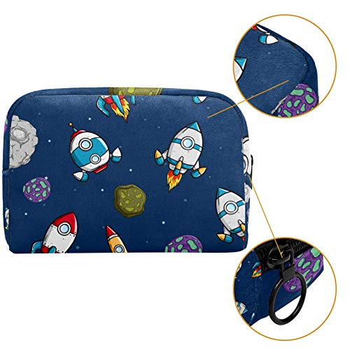 Bolsa de maquillaje con asteroide y estrella Oxford, bolsa de maquillaje, monedero, organizador de cosméticos, multifuncional, hecha a mano, bolsa de tela para mujer