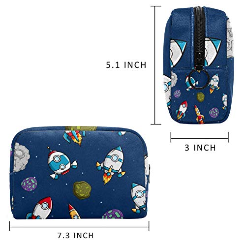 Bolsa de maquillaje con asteroide y estrella Oxford, bolsa de maquillaje, monedero, organizador de cosméticos, multifuncional, hecha a mano, bolsa de tela para mujer