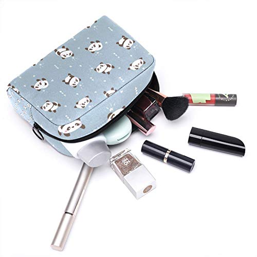 Bolsa de maquillaje con diseño de oso panda y estrella fugaz, bolsa de cosméticos, bolsa de viaje, bolsa de aseo, bolsa de aseo portátil, bolsa de viaje para mujeres Multi02 18.5x7.5x13cm/7.3x3x5.1in