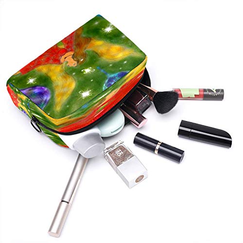 Bolsa de maquillaje de ángel de Navidad, bolsa de maquillaje, organizador para viajes, portátil, para niñas, mujeres