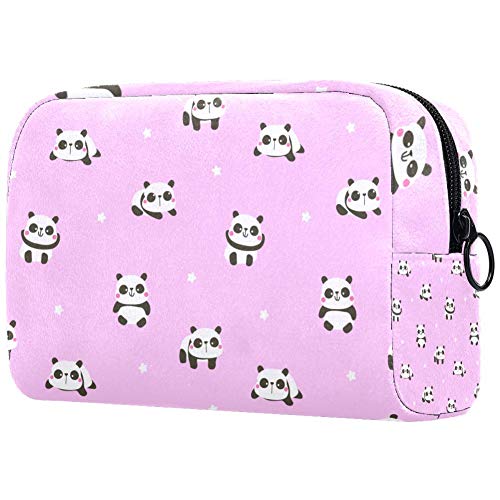 Bolsa de maquillaje de viaje con diseño de oso pandas con dibujos animados Multi10 18.5x7.5x13cm/7.3x3x5.1in