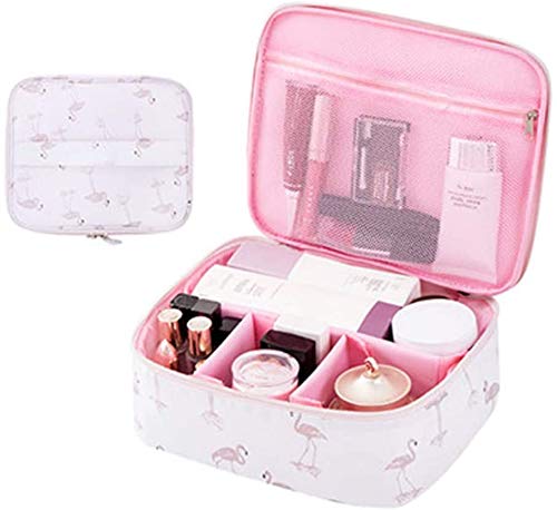 Bolsa de maquillaje Tpocean, neceser portátil para viajar, para mujeres y niñas, bolsa de aseo