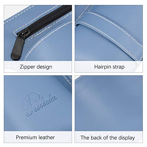 Bolsa De Peluquería Cinturón Bolsa De Herramientas De Maquillaje Profesional Multifunción Bolsa De Peluquería Kit De Tijeras Para El Cabello Bolsa Tijeras Cepillos Almacenamiento (Azul)