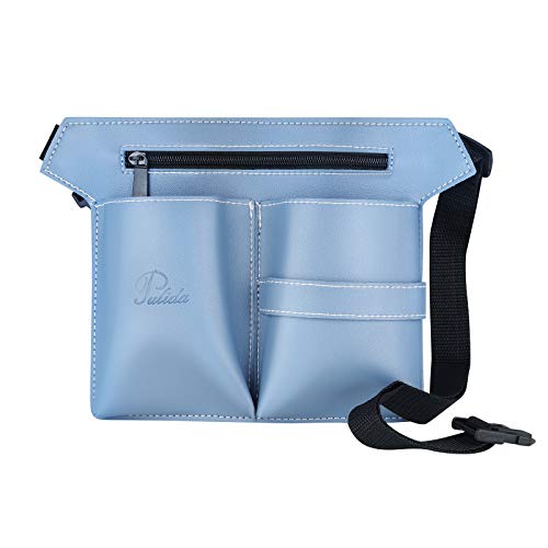 Bolsa De Peluquería Cinturón Bolsa De Herramientas De Maquillaje Profesional Multifunción Bolsa De Peluquería Kit De Tijeras Para El Cabello Bolsa Tijeras Cepillos Almacenamiento (Azul)