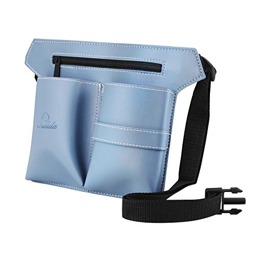 Bolsa De Peluquería Cinturón Bolsa De Herramientas De Maquillaje Profesional Multifunción Bolsa De Peluquería Kit De Tijeras Para El Cabello Bolsa Tijeras Cepillos Almacenamiento (Azul)