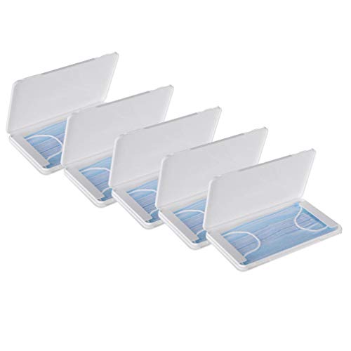 Bolsa Portátil De Almacenamiento De Mascarillas, Caja De Almacenamiento De Mascarillas Antipolvo Para La Prevención De La Contaminación De Mascarillas Paquete , Sin Incluir La Mascarilla (5pcs)