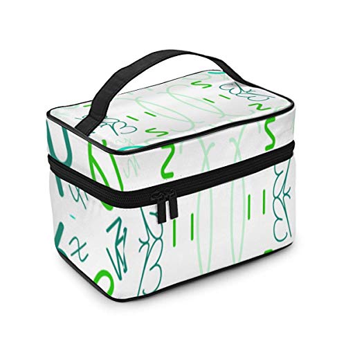 Bolsas de cosméticos Abc's Fabric (682) Pattern Portable Travel Makeup Cosmetic Bags Organizer Makeup Boxes for Women Travel Daily Carry