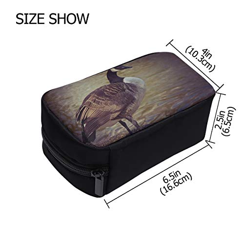 Bolsas de cosméticos de colores Ganso Animal Pájaro Aves de corral Ganso silvestre Ganso Gander Cosméticos Bolsa de cepillo Bolsa de mujer Bolsa de viaje Trvael Bolsa de maquillaje Bolsas de cosmétic