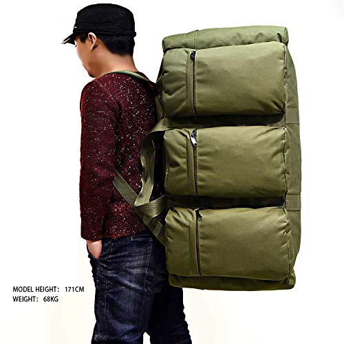 Bolsas de Lona de Escalada de montaña al Aire Libre 90L Bolsa de Alpinismo de Camuflaje Mochila táctica Militar de Gran Capacidad para Acampar