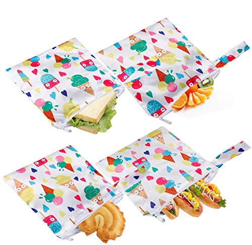 Bolsas de sándwich reutilizables, bolsa de bocadillo de alimentos Eco amistoso para frutas en rodajas, sándwiches, dulces y bocadillos secos