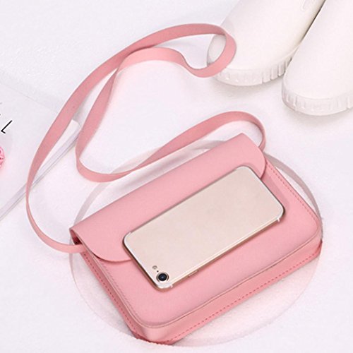 Bolso Bandolera Mujer Pequeña de Piel Bolsos de Hombro Colores para Niña por ESAILQ DP