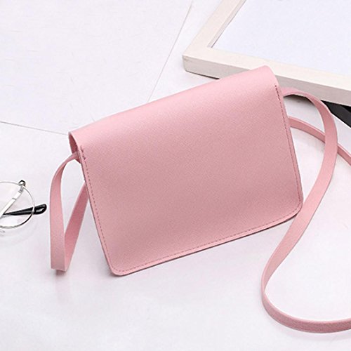 Bolso Bandolera Mujer Pequeña de Piel Bolsos de Hombro Colores para Niña por ESAILQ DV