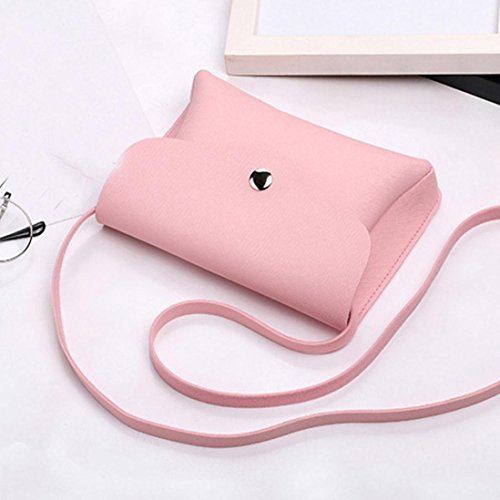 Bolso Bandolera Mujer Pequeña de Piel Bolsos de Hombro Colores para Niña por ESAILQ DV