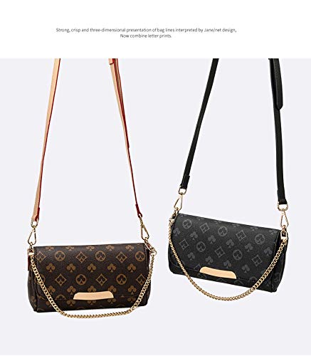 Bolso Bandolera para Mujer Bolso de Cuero Bolso Bandolera con Cadena y Cremallera Messenger