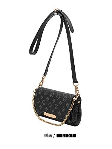 Bolso Bandolera para Mujer Bolso de Cuero Bolso Bandolera con Cadena y Cremallera Messenger