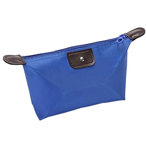 Bolso cosmético de 11 colores para mujer, estuche de maquillaje, bolso de mano, organizador de artículos de tocador, bolsa de almacenamiento informal de viaje al aire libre, azul real, España