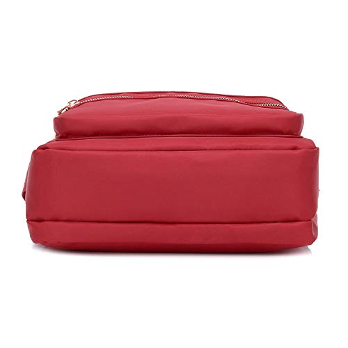 Bolso de Hombro de Nailon Impermeable con Cremallera de Color sólido para Mujer Bolso de Mensajero para Mujer Viaje de Mujer