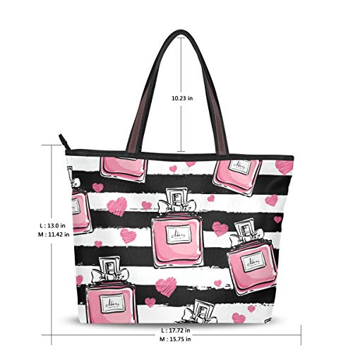 Bolso de Mano para Mujer con diseño de Franjas de Perfume