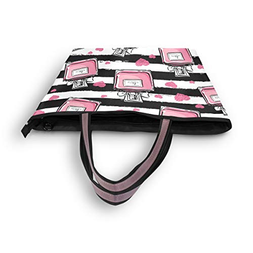 Bolso de Mano para Mujer con diseño de Franjas de Perfume