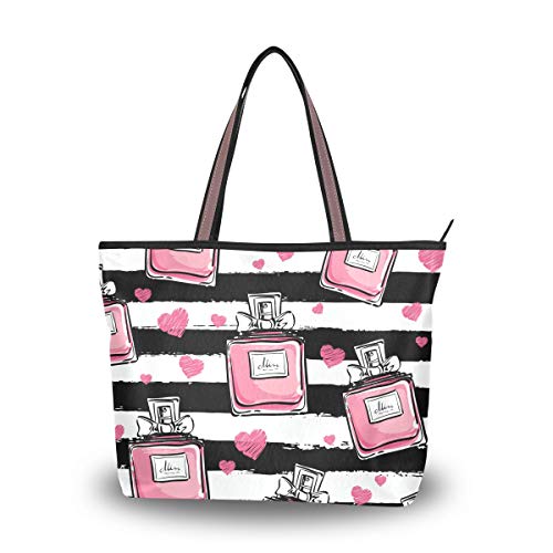 Bolso de Mano para Mujer con diseño de Franjas de Perfume