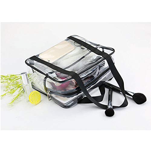 Bolso de Maquillaje,ONEGenug Bolso de Aseo Transparente, Bolso Cosmético Qrueso de Transprent, Organizador de Maquillaje Impermeable Organizador de Bolsas Grande Fácil de Limpiar