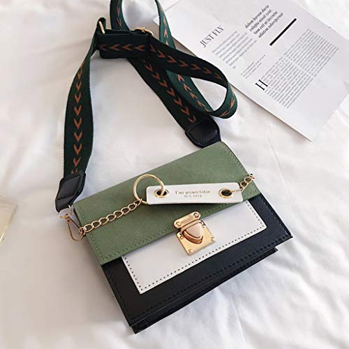 Bolso de Mensajero de un Solo Hombro de Color S para Mujer Bolso Cuadrado pequeño Bolso de Mano para Mujer Bolso Cuadrado