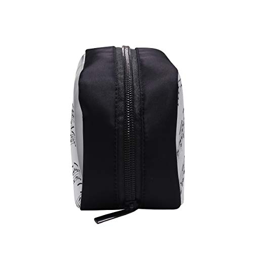 Bolso de moda para niñas adolescentes Resumen Nota de música de piano Negro Bolso de cosméticos fácil Bolso de noche de moda Bolso de maquillaje Bolsas de cosméticos con cremallera Estuche multifunc